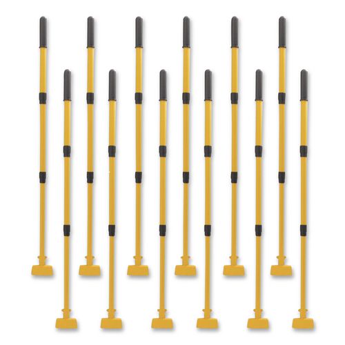 Rubbermaid Commercial Collapsible Spill Mop Handle, 22" to 47.5", Yellow, 12/Carton