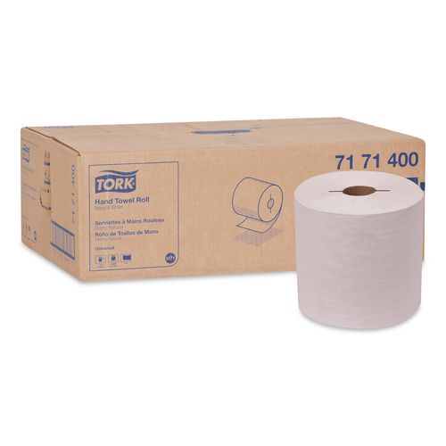Tork Universal Hand Towel Roll, Notched, 1-Ply, 7.5 x 10, Natural White, 960/Roll, 6/Carton