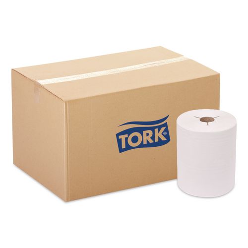 Tork Advanced Hand Towel Roll, Notched, 1-Ply, 8 x 11, White, 491/Roll, 12 Rolls/Carton
