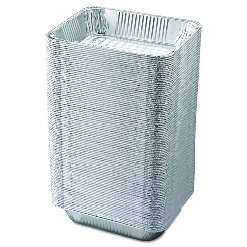 HFA Aluminum Steam Table Pans, Half-Size Deep, 10.38" x 2.56" x 12.75", 100/Carton