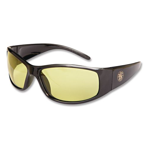 Smith & Wesson Elite Safety Glasses 3016314, Black Full Frame, Amber Dual Lens