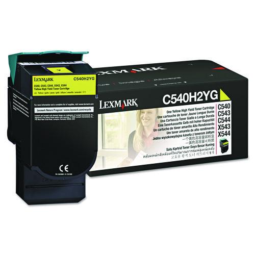 Lexmark C540H2YG High-Yield Toner, 2,000 Page-Yield, Yellow
