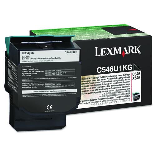 Lexmark C546U1KG Return Program Extra High-Yield Toner, 8,000 Page-Yield, Black