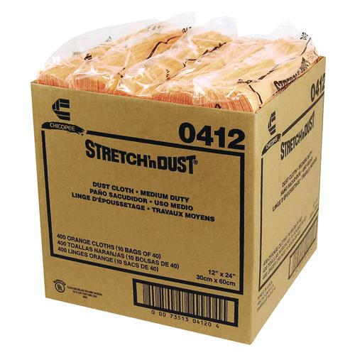 Chix Stretch 'n Dust Cloths, 11.63 x 24, Yellow, 40 Cloths/Pack, 10 Packs/Carton