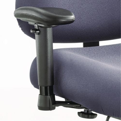 Safco Height/Width-Adjustable T-Pad Arms for Safco Optimus Big/Tall High-Back Chairs, 4 x 10.25 x 11.5 to 14.5, Black, 2/Set
