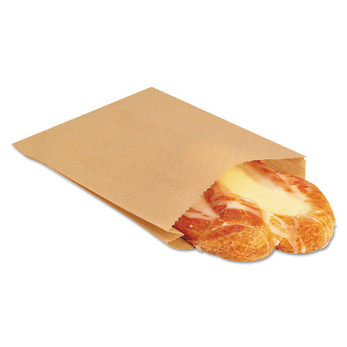 Bagcraft EcoCraft Grease-Resistant Sandwich Bags, 6.5" x 1" x 8", Natural, 2,000/Carton
