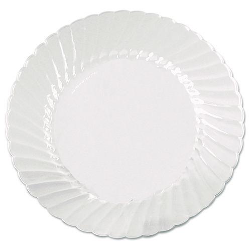 WNA Classicware Plates, Plastic, 6" dia, Clear, 18/Bag, 10 Bags/Carton