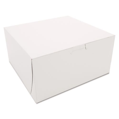SCT White One-Piece Non-Window Bakery Boxes, 8 x 8 x 4, White, Paper, 250/Carton