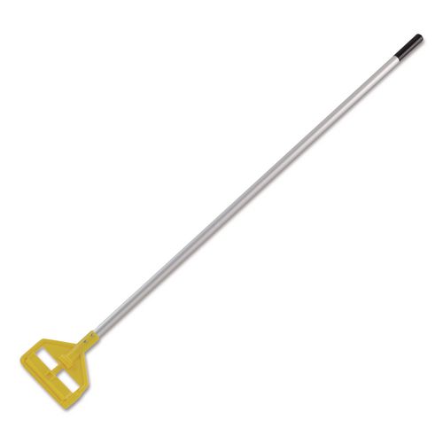 Rubbermaid Commercial Invader Aluminum Side-Gate Wet Mop Handle, 60", Gray/Yellow