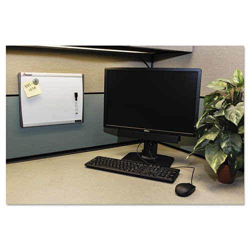 AbilityOne 7110016222132, SKILCRAFT Cubicle Magnetic Dry Erase Board, 14" x 11", White Surface, Satin Aluminum Frame