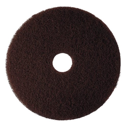 3M Low-Speed High Productivity Floor Pads 7100, 20" Diameter, Brown, 5/Carton