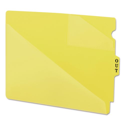 Smead End Tab Poly Out Guides, Two-Pocket Style, 1/3-Cut End Tab, Out, 8.5 x 11, Yellow, 50/Box