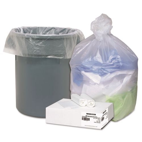 Ultra Plus Can Liners, 33 gal, 11 mic, 33" x 40", Natural, 10 Bags/Roll, 10 Rolls/Carton