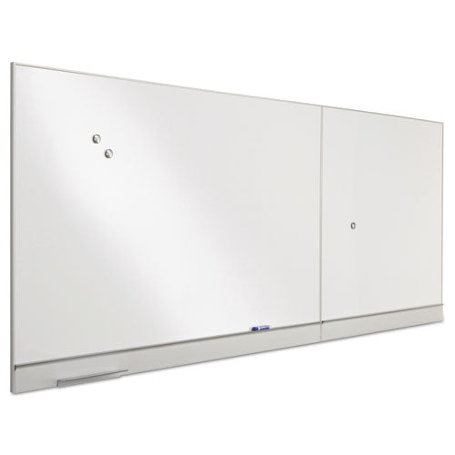 Iceberg Polarity Magnetic Dry Erase White Board, 48" x 32", White Surface, Satin Aluminum Frame