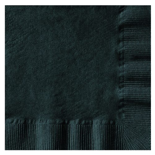 Hoffmaster Embossed Beverage Napkins, 1-Ply, 10 x 10, Black, 1,000/Carton