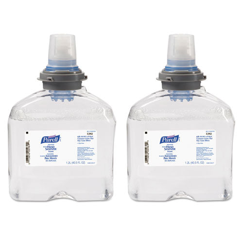 PURELL Advanced Hand Sanitizer TFX Refill, Foam, 1,200 mL, Unscented, 2/Carton