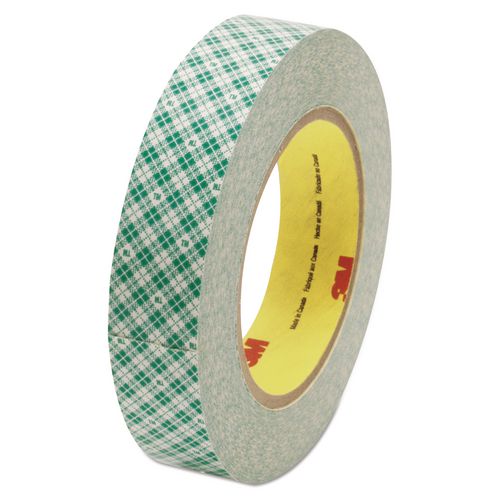 3M Double-Coated Tissue Tape, 3" Core, 1" x 36 yds, White