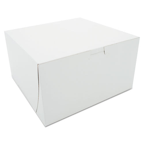 SCT White One-Piece Non-Window Bakery Boxes, 9 x 9 x 5, White, Paper, 100/Carton