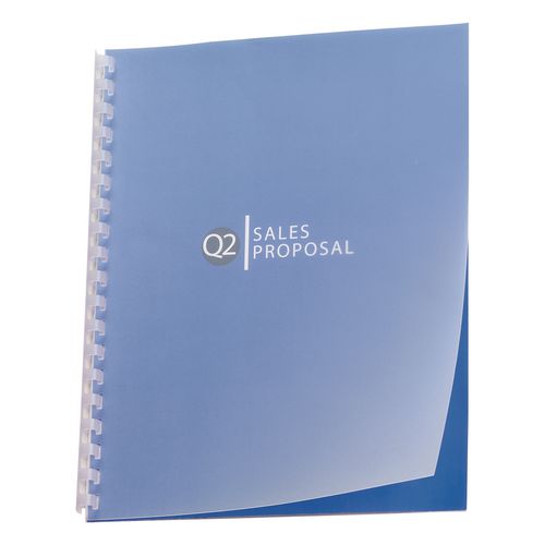 GBC Design View Poly Presentation Covers for Binding Systems, Plastic, Square Corners, 11 x 8.5, Frost, 25/Pack