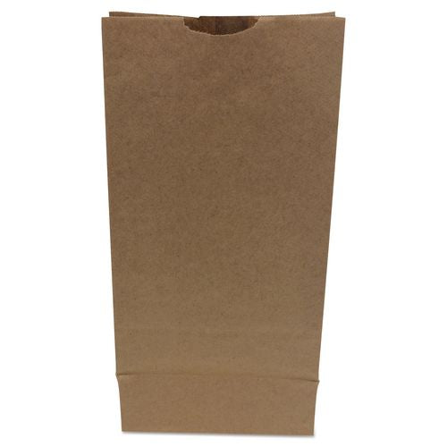 Ross & Wallace Paper Products Grocery Paper Bags, 10# Size, Heavy-Duty, 50# Basis Weight, 7" x 4.38" x 13.75", Kraft, 500/Bundle