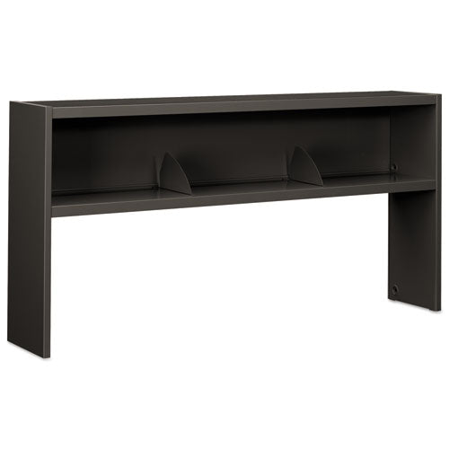 HON 38000 Series Stack On Open Shelf Hutch, 72w x 13.5d x 34.75h, Charcoal