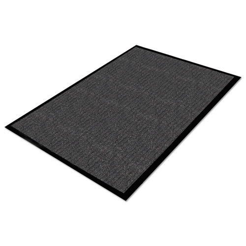 Guardian Golden Series Dual Rib Indoor Wiper Mats, Rectangular, Charcoal Gray Carpeted Surface, 36" x 10 ft