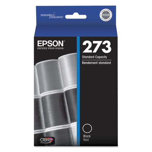 Epson T273020-S (273) Claria Ink, 250 Page-Yield, Black