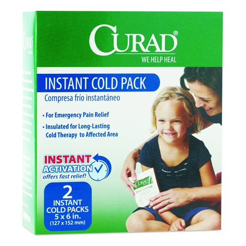 Curad Instant Cold Pack, 5 x 6, 2/Box