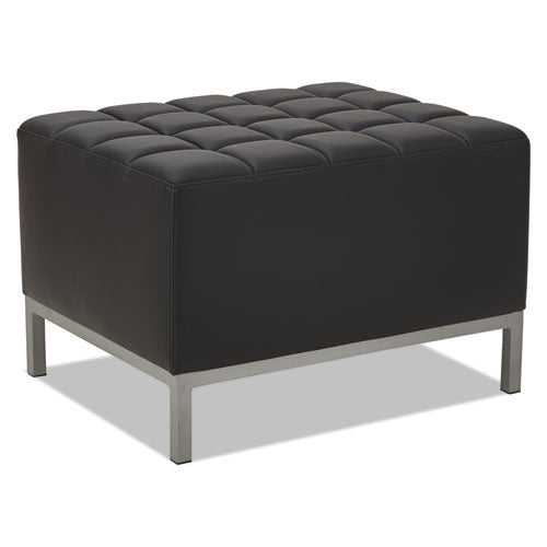 Alera QUB Series Ottoman, 26.38" x 21.5" x 17.5", Black