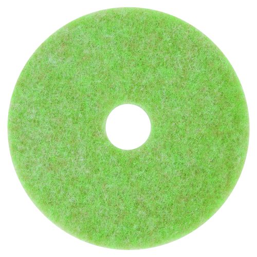 3M Low-Speed TopLine Autoscrubber Floor Pads 5000, 13" Diameter, Green/Amber, 5/Carton