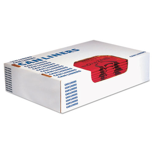 Heritage Healthcare Biohazard Printed Can Liners, Biohazard Infectious Waste, 45 gal, 3 mil, 40" x 46", Red, Flat Pack, 75/Carton