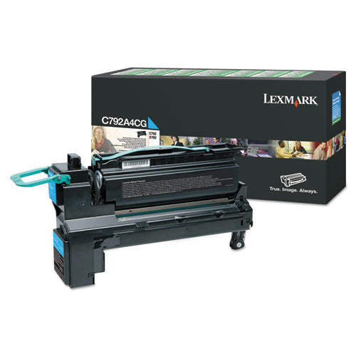 Lexmark C792A4CG Return Program Toner, 6,000 Page-Yield, Cyan