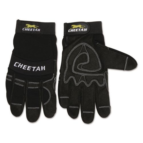 MCR Safety Cheetah 935CH Gloves, EN388: 2X21, 10" Long, Small, Black, Pair
