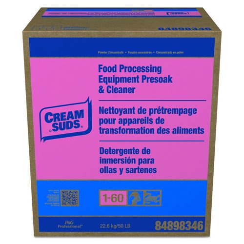 Cream Suds Manual Pot and Pan Presoak and Detergent with Phosphate, Baby Powder Scent, Powder, 50 lb Box