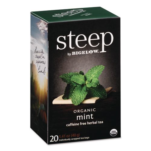 Bigelow steep Tea, Mint, 1.41 oz Tea Bag, 20/Box