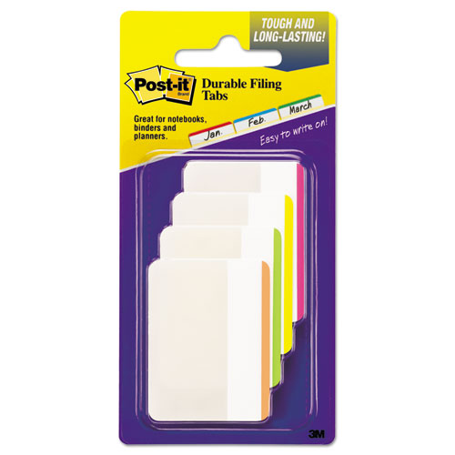 Post-it Tabs Lined Tabs, 1/5-Cut, Assorted Bright Colors, 2" Wide, 24/Pack