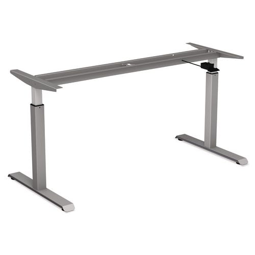 Alera AdaptivErgo Sit-Stand Pneumatic Height-Adjustable Table Base, 59.06" x 28.35" x 26.18" to 39.57", Gray