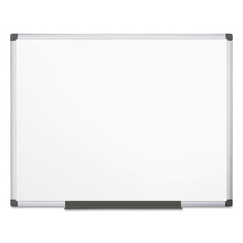MasterVision Value Lacquered Steel Magnetic Dry Erase Board, 72" x 48", White Surface, Satin Aluminum Frame