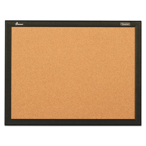 AbilityOne 7195016511298, SKILCRAFT Cork Board, 24" x 18", Natural Tan Surface, Black Aluminum Frame