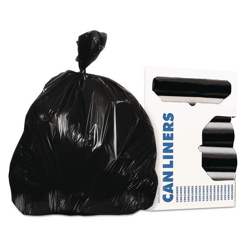 AccuFit Linear Low Density Can Liners with AccuFit Sizing, 32 gal, 1.3 mil, 33" x 44", Black, 20 Bags/Roll, 5 Rolls/Carton