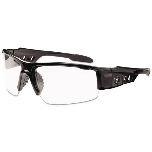 ergodyne Skullerz Dagr Safety Glasses, Black Half Frame, Clear Single Lens