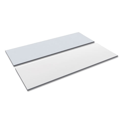 Alera Reversible Laminate Table Top, Rectangular, 71.5w x 23.63d, White/Gray
