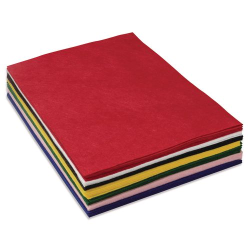 Creativity Street One Pound Felt Sheet Pack, Rectangular, 9 x 12, Assorted Colors, 30/Pack