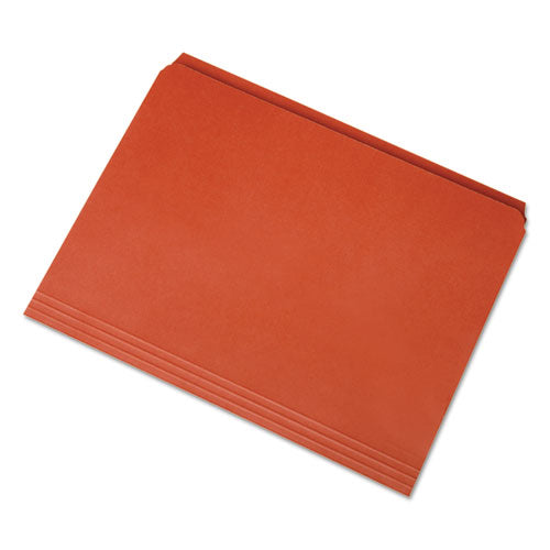AbilityOne 7530013649506, SKILCRAFT Straight Cut File Folder, Straight Tabs, Letter Size, Orange, 100/Box