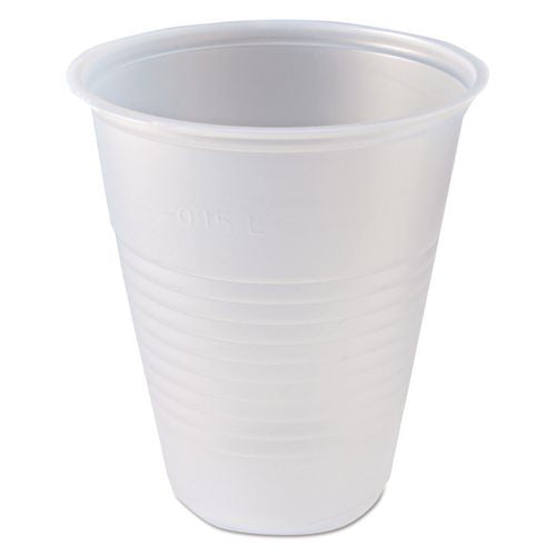 Fabri-Kal RK Ribbed Cold Drink Cups, 7 oz, Plastic, Clear, 100/Bag, 25 Bags/Carton