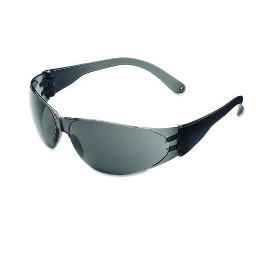 MCR Safety Checklite Safety Glasses, Frameless, Gray Single Hard Coat Scratch-Resistant Lens
