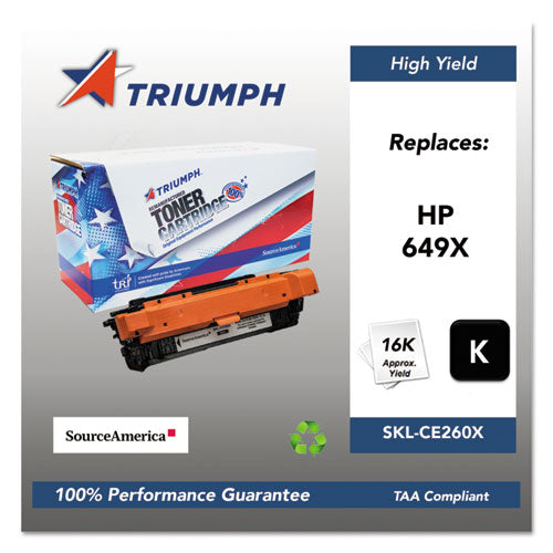 Triumph 751000NSH1114 Remanufactured CE260X (649X) High-Yield Toner, 17,000 Page-Yield, Black