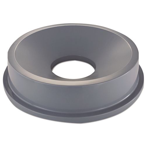 Rubbermaid Commercial Round BRUTE Funnel Top Receptacle, For 32-Gallon Containers, 22.38" Diameter x 5h, Gray