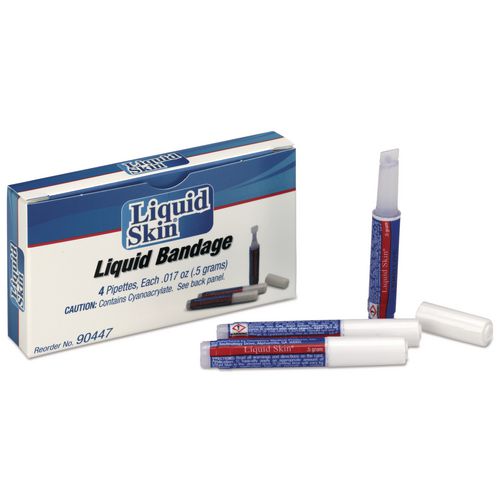 First Aid Only Refill for SmartCompliance General Business Cabinet, Liquid Skin Bandages, 4 Pieces