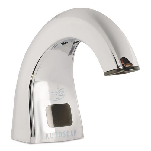 Rubbermaid Commercial One Shot Soap Dispenser - Touch Free, Liquid, 1.9 x 5.5 x 4, Polished Chrome